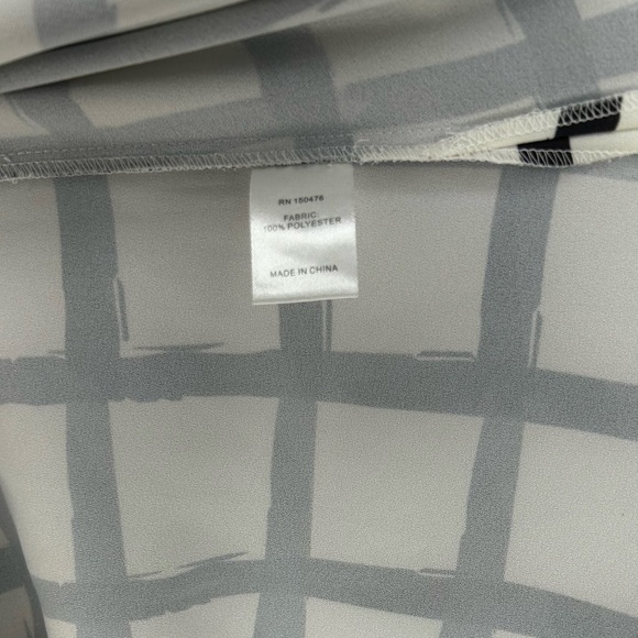 Women’s Crosby by Mollie Burch White Black Long Sleeve Blouse Top Designer XS - Picture 4 of 4